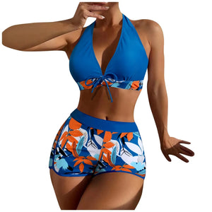 Shorts Bikinis Set  High Waist Swimsuit Women Swimwear