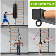 Load image into Gallery viewer, Wall Mounted 2x2 Wooden Gym Ladder with 1 Holes for Suspension Training Home Gym Calisthenics

