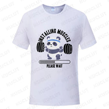 Load image into Gallery viewer, Funny Panda Gym Print T-Shirt Summer Tees for Men Women
