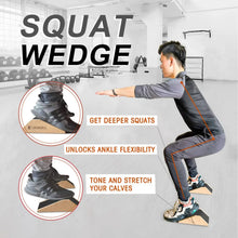Load image into Gallery viewer, Non-Slip Squat Wedge Block 2PCS for Heel Elevated Squats and Calf Raises
