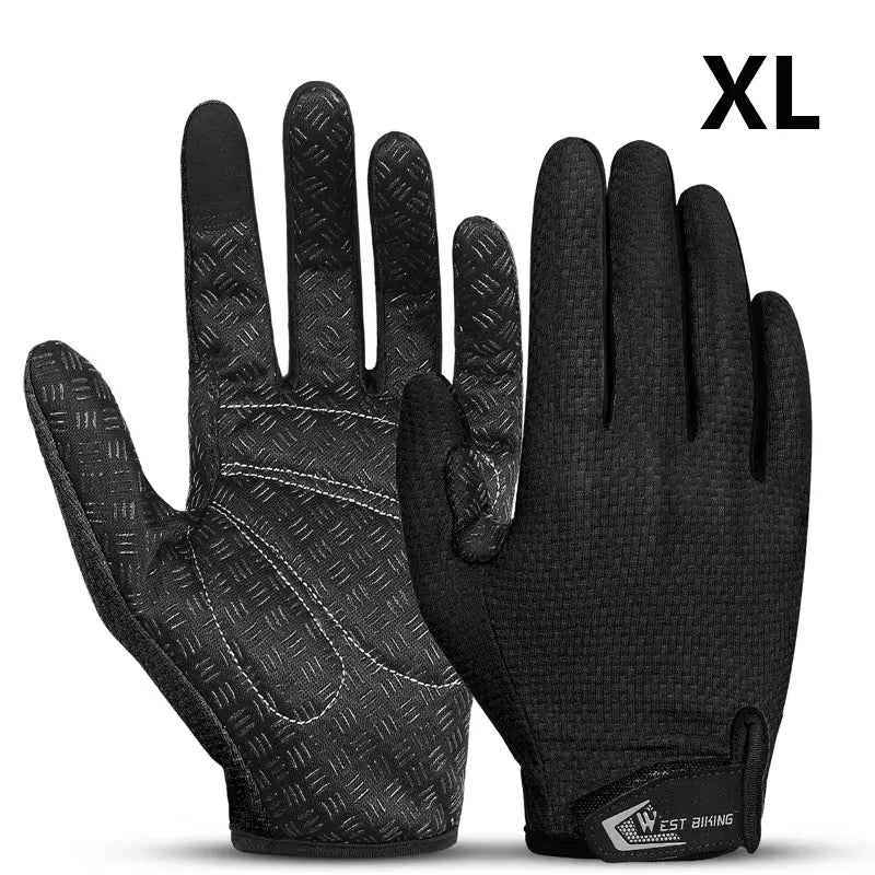 WEST BIKING Summer Cycling Gloves Full Finger MTB Bike Gloves