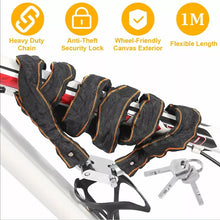 Load image into Gallery viewer, 3.28FT Heavy Duty Motorcycle Bike Bicycle Chain Lock Anti-theft Padlock Security
