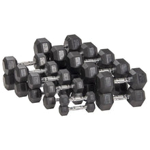 Load image into Gallery viewer, Rubber Encased Hex Dumbbell
