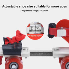 Load image into Gallery viewer, Kids Roller Skates Double Row 4 Wheel Skating Shoes
