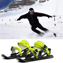 Load image into Gallery viewer, Mini Short Ski Skates Skis Boots Skiboards Adjuatable Adults Short Shoe Snowblades
