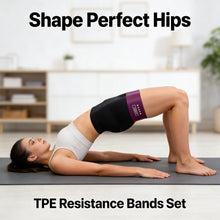 Load image into Gallery viewer, TPE Resistance Bands Set 5 Levels Non-Slip Exercise Booty Bands for Yoga Fitness

