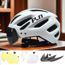 Load image into Gallery viewer, PJT New LED Bike Helmet With Sun Goggle Visor
