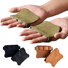 Load image into Gallery viewer, Leather Weight Lifting Training Gloves Palm Protection
