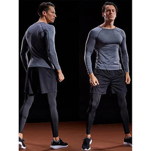 Compression Long Sleeve T Shirt Men Elastic Training T-shirt