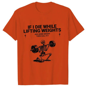 Gym Workout T-shirts for Men Clothing Funny Weightlifting Tshirts