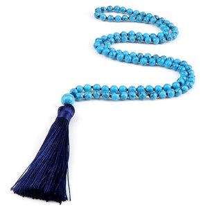 108Mala Natural Malachite Beads Necklace For Women Men