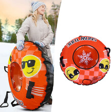 Load image into Gallery viewer, 43.3 Inch Snow Tube PVC Cold Proof Inflatable Snow Sled
