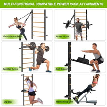 Load image into Gallery viewer, Wall Mounted 2x2 Wooden Gym Ladder with 1 Holes for Suspension Training Home Gym Calisthenics
