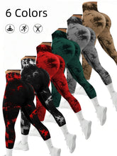 Load image into Gallery viewer, Women's Seamless Tie-dye Yoga Pants
