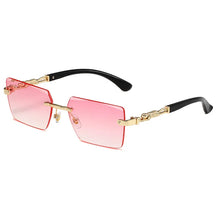 Load image into Gallery viewer, Fashion Rimless Sunglasses UV400 Rectangle Women Men Shades Hiking

