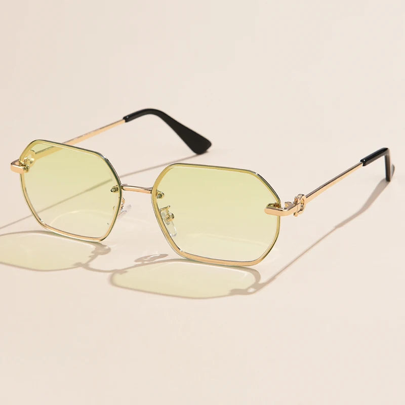 Cycling Metal Polygon Sunglasses For Women Men