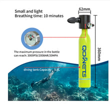 Load image into Gallery viewer, QDWET  Mini Scuba Diving Tank Equipment,
