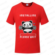 Load image into Gallery viewer, Funny Panda Gym Print T-Shirt Summer Tees for Men Women
