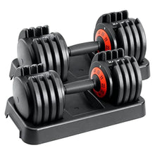 Load image into Gallery viewer, 25/55 lbs Pair Adjustable Dumbbell Fast Adjust Dumbbell Weight for Exercises
