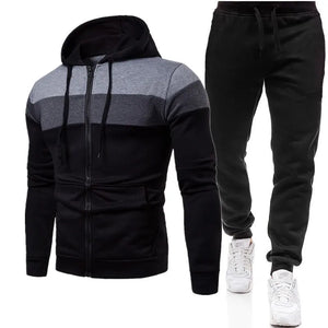 2024 Spring and Autumn New Men's Inkjet Printed Hoodie and Pants