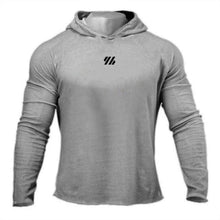 Load image into Gallery viewer, Autumn Cotton Breathable Casual Hooded T-Shirts Men Slim Fit Long Sleeve Running Shirts
