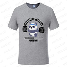 Load image into Gallery viewer, Funny Panda Gym Print T-Shirt Summer Tees for Men Women
