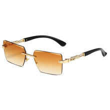 Load image into Gallery viewer, Fashion Rimless Sunglasses UV400 Rectangle Women Men Shades Hiking
