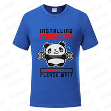 Load image into Gallery viewer, Funny Panda Gym Print T-Shirt Summer Tees for Men Women
