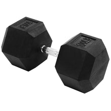 Load image into Gallery viewer, BalanceFrom Rubber Encased Hex Dumbbells, 45 lbs Pair, Black
