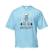 Load image into Gallery viewer, Human Skeleton Deadlift Barbell Gym Clothing Men Fitness Oversized Loose T-Shirt
