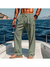 Load image into Gallery viewer, Men's Cotton Linen Pants Loose Breathable Casual Streetwear Fitness Lightweight Yoga Trousers
