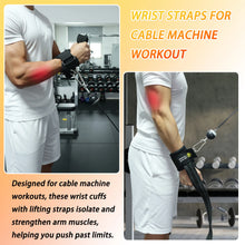 Load image into Gallery viewer, Wrist cuffs with Double D Rings for Weightlifting,
