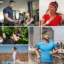 Load image into Gallery viewer, Gothic Skull Headband Sweat Bandage Sport Head Hair Band Workout Tennis Fitness Jog Basketball
