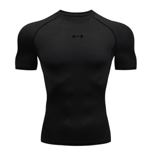 Mens Running Compression T-shirt Short Sleeve Sport Tees