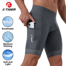 Load image into Gallery viewer, X-TIGER Men Cycling Shorts with Back Pocket 5D Gel Padded Bike Shorts
