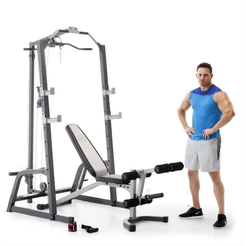 Marcy Pro Deluxe Cage System with Weightlifting Bench