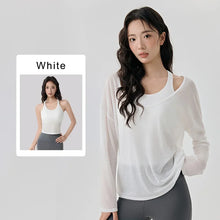 Load image into Gallery viewer, Autumn Winter Women's High-end Sense Layered Two-piece Set Breathable Pilates with Chest Pad
