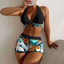 Load image into Gallery viewer, Shorts Bikinis Set  High Waist Swimsuit Women Swimwear
