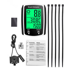 Load image into Gallery viewer, Bike Computer Bicycle Odometer LCD Screen Wired Cycling Speedometer

