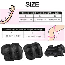 Load image into Gallery viewer, Kids Protective Gear Knee Pads and Elbow Pads 3 in 1 with Wrist Guard for Rollerblading Skateboard
