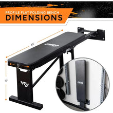 Load image into Gallery viewer, PRx Performance Folding Wall Mounted Flat Weight Bench
