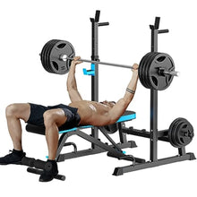 Load image into Gallery viewer, Adjustable Weight Bench with Squat Rack for Home Gym
