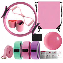 Load image into Gallery viewer, 10-Piece  Yoga Kit, Stretch Belt Yoga Ball Rally Belt
