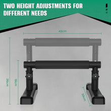 Load image into Gallery viewer, Adjustable Parallettes Bars 7.5 and 10.6 High Push Up Bars for Handstands
