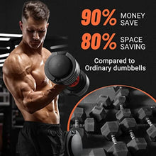 Load image into Gallery viewer, 25/55 lbs Pair Adjustable Dumbbell Fast Adjust Dumbbell Weight for Exercises
