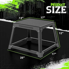 Load image into Gallery viewer, Metal Plyometric Jumping Box 12 Inch with 17 * 13 Inch
