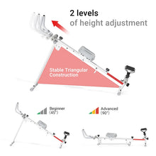 Load image into Gallery viewer, UMAY 4-in-1 ab-trainer combined rowing machine with adjustable height levels
