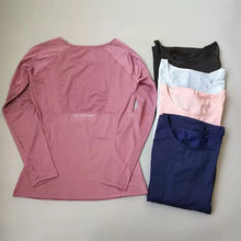 Load image into Gallery viewer, Women's Slim Fit Long Sleeve  Top Quick Dry Breathable Fitness Pilates Running Sports Wear
