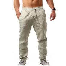 Load image into Gallery viewer, Men's Cotton Linen Pants Loose Breathable Casual Streetwear Fitness Lightweight Yoga Trousers
