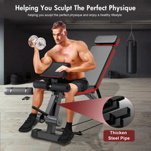 Load image into Gallery viewer, Adjustable Weight Bench 7-Level Foldable with Extended Headrest
